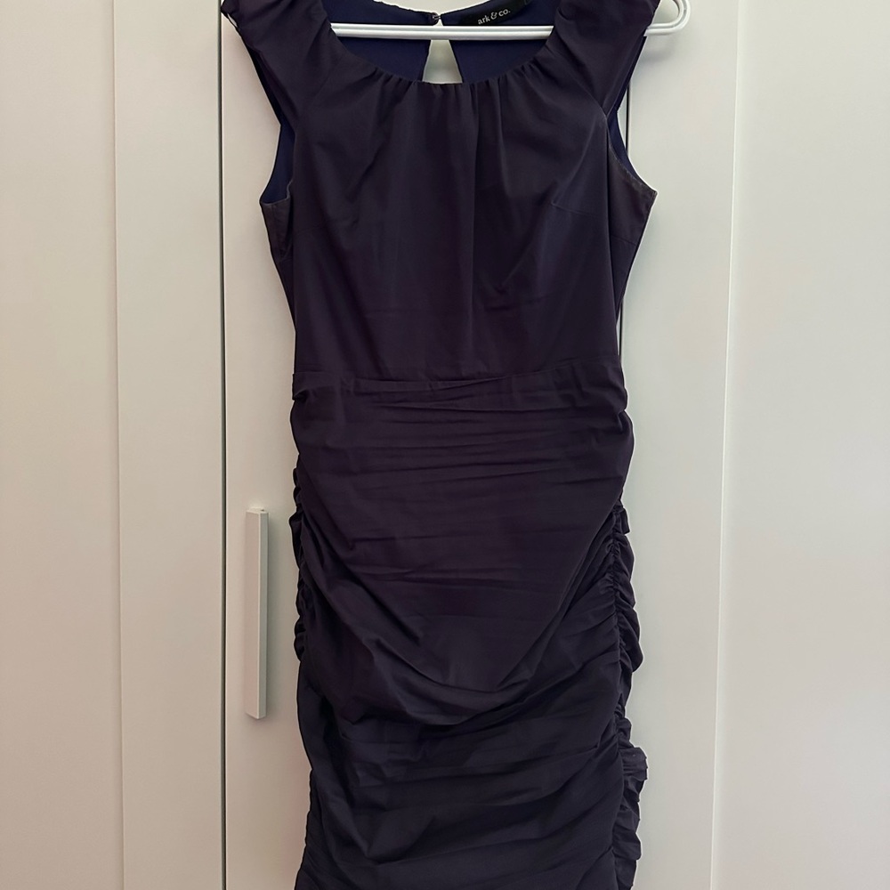 Ark & Co plum coloured Sleeveless Sheath Midi Dress
